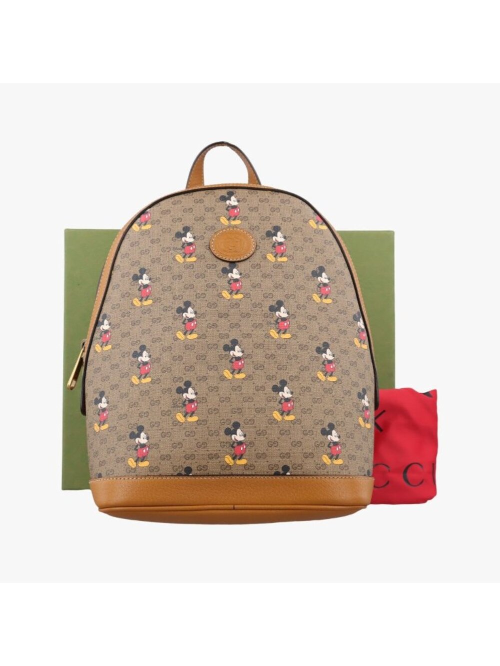Gucci Three Little Pigs Brown Leather Backpack